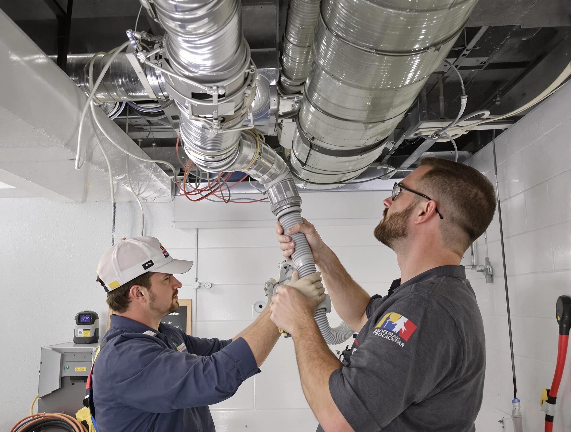 Denver Air Duct Cleaning technician performing thorough AC duct cleaning in Denver