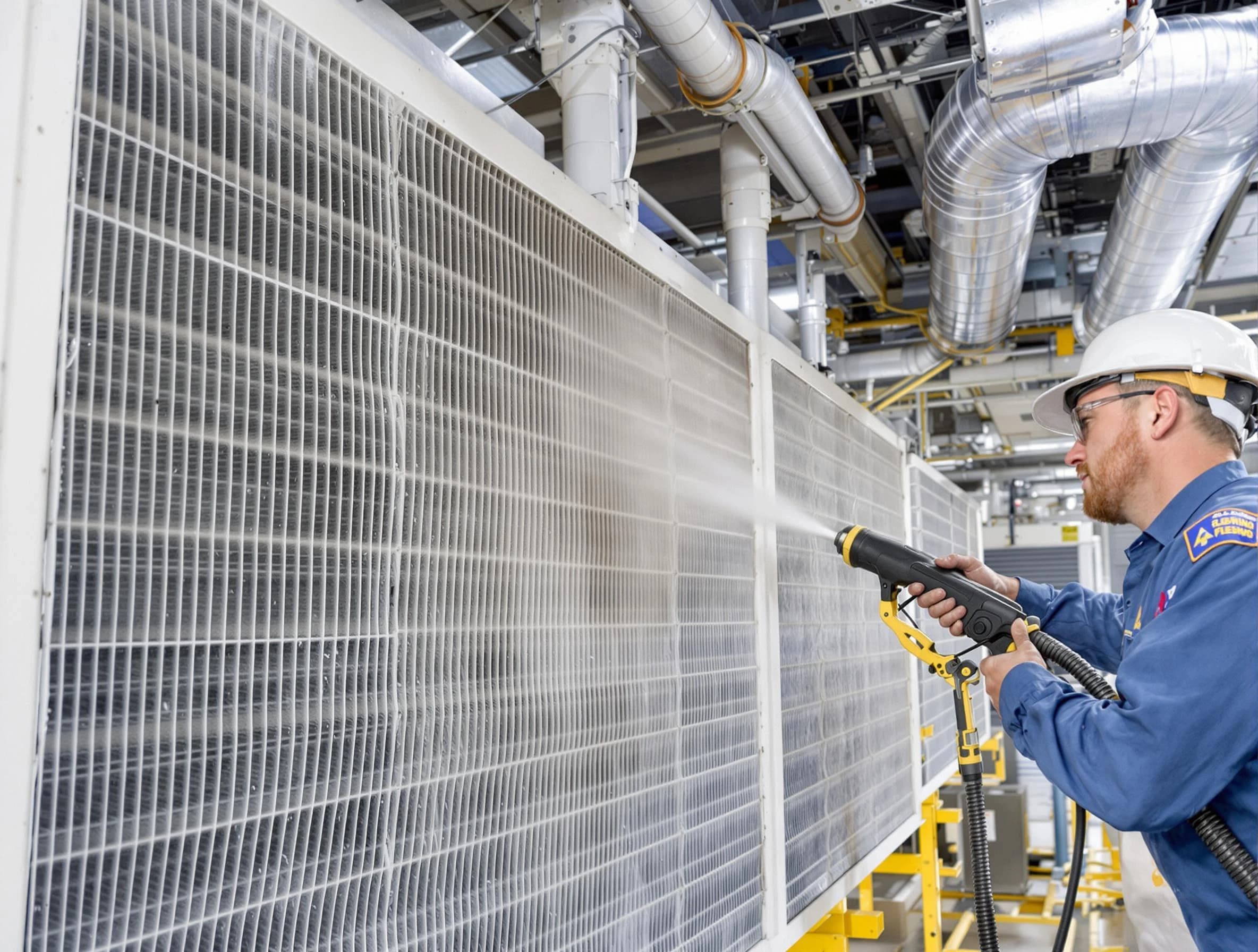 Professional commercial coil cleaning by Denver Air Duct Cleaning in Denver