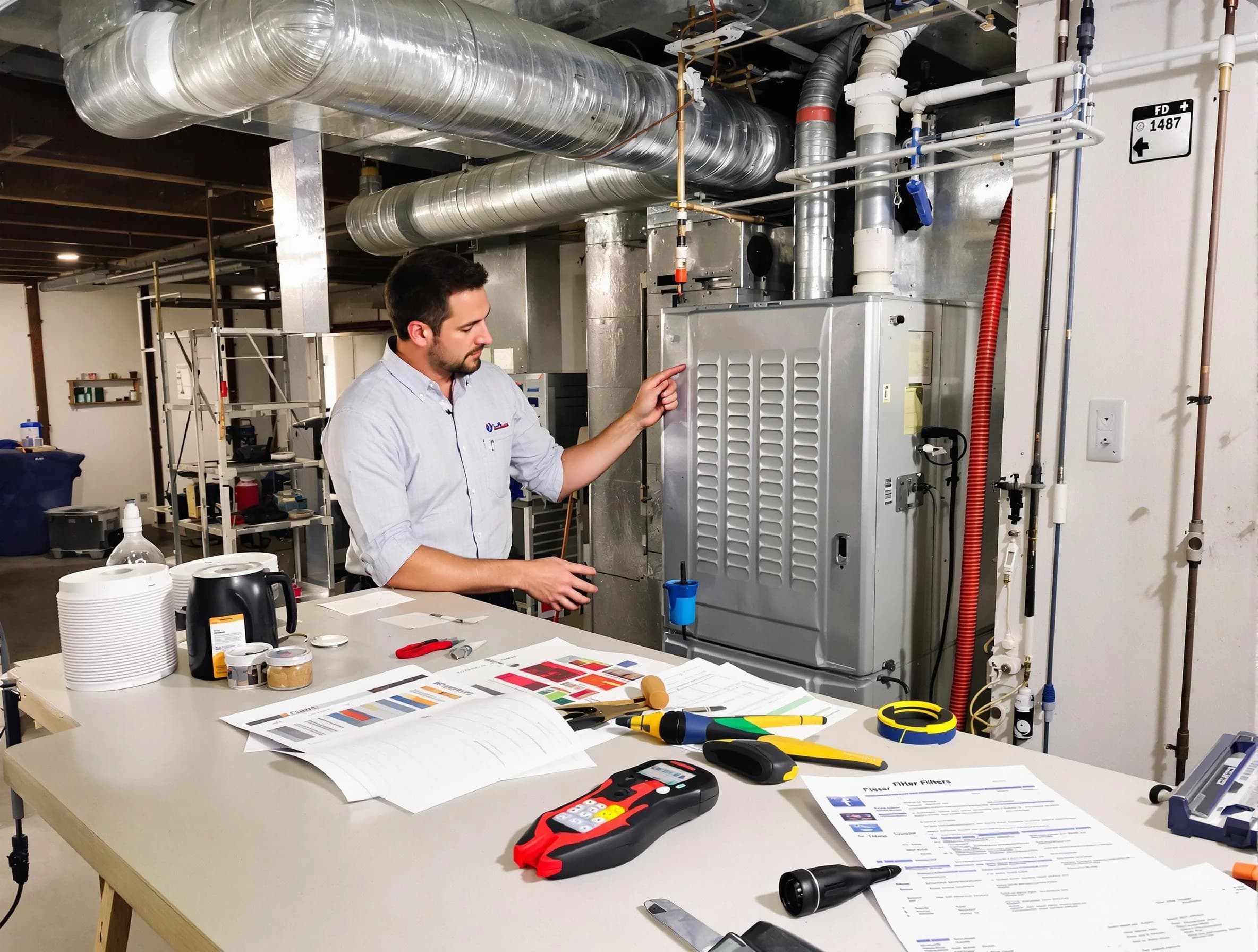 Denver Air Duct Cleaning inspector conducting detailed filter system evaluation using professional diagnostic tools in Denver