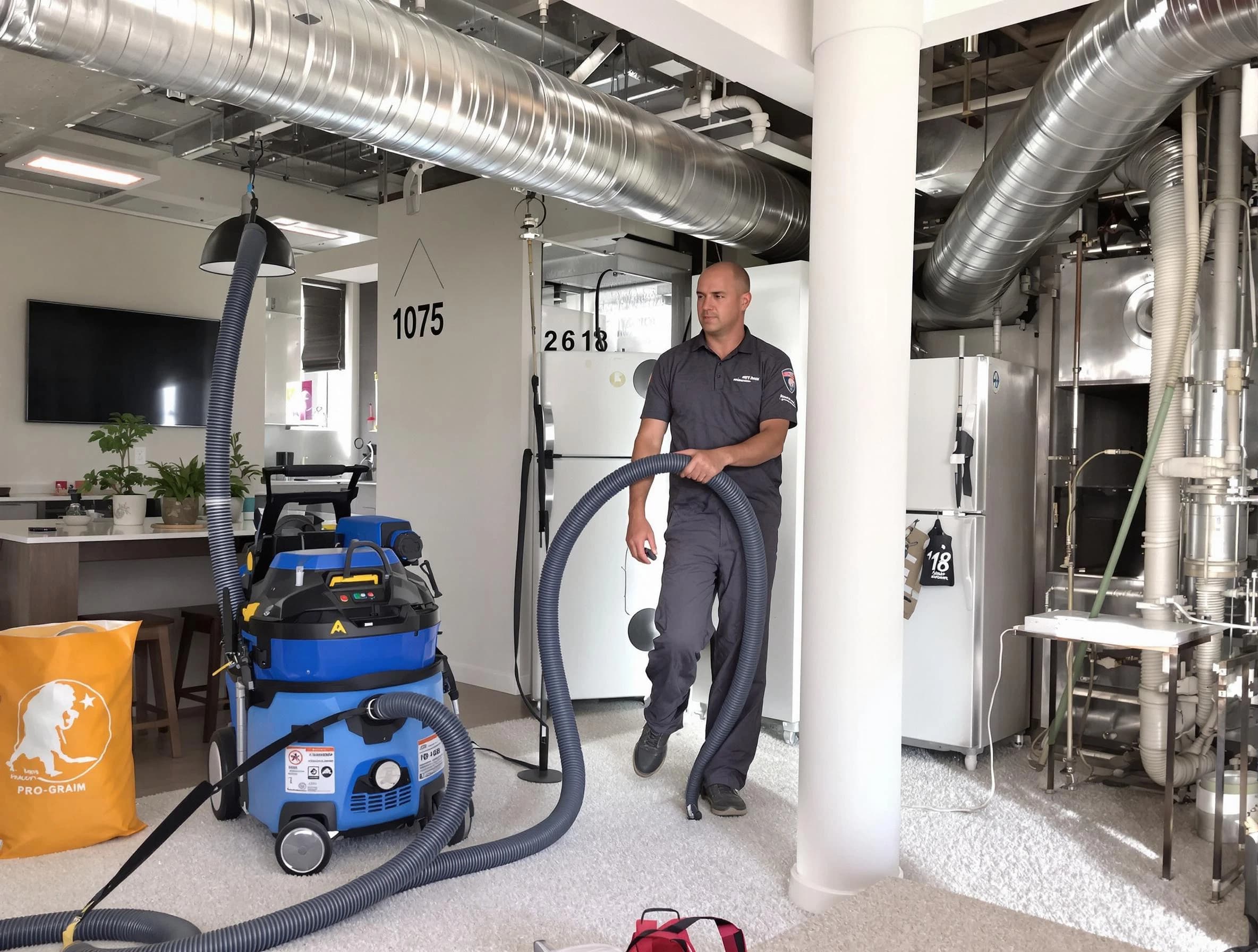 Denver Air Duct Cleaning expert performing detailed indoor duct cleaning for improved air quality in Denver