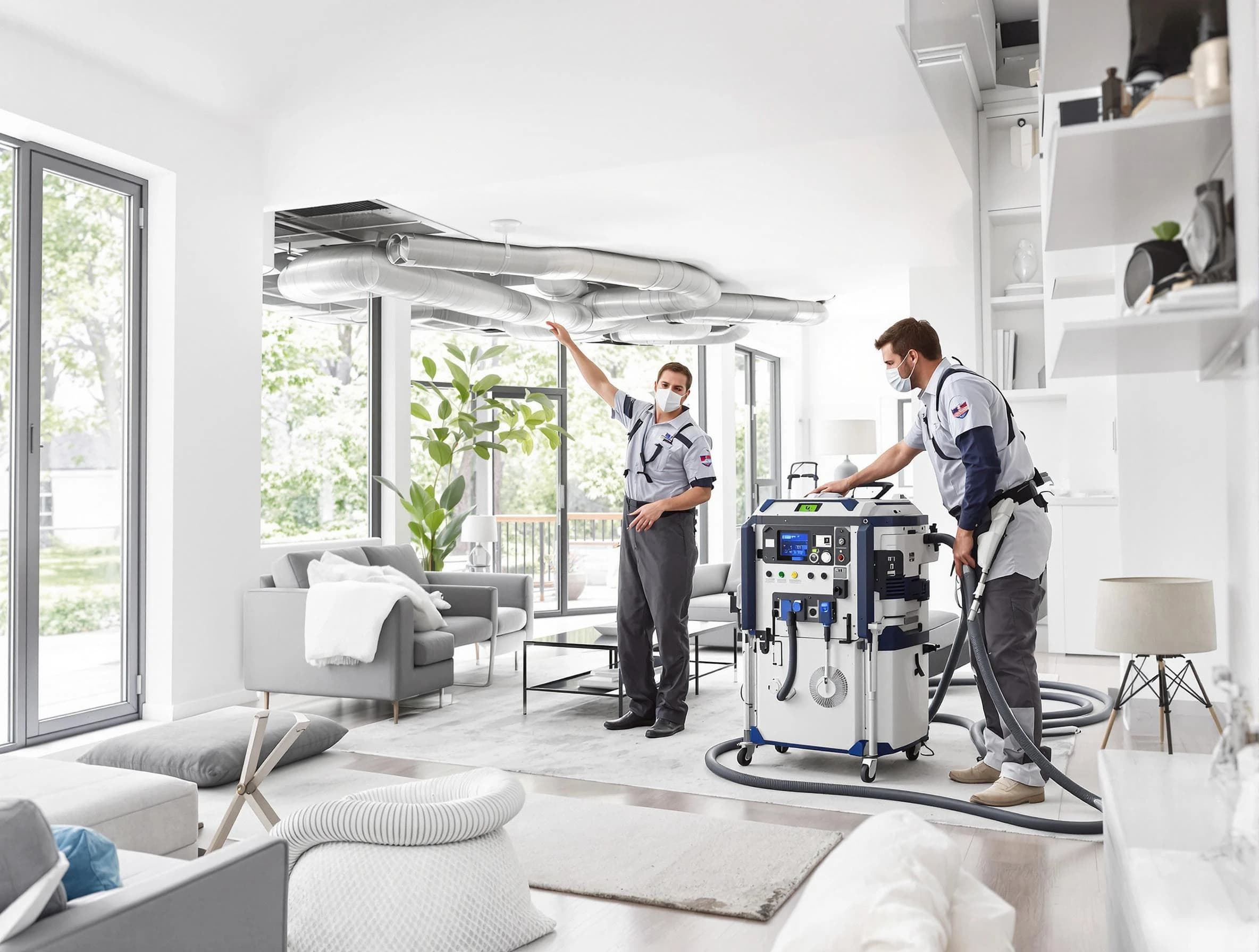 Denver Air Duct Cleaning professional conducting pure air duct cleaning with state-of-the-art equipment in Denver