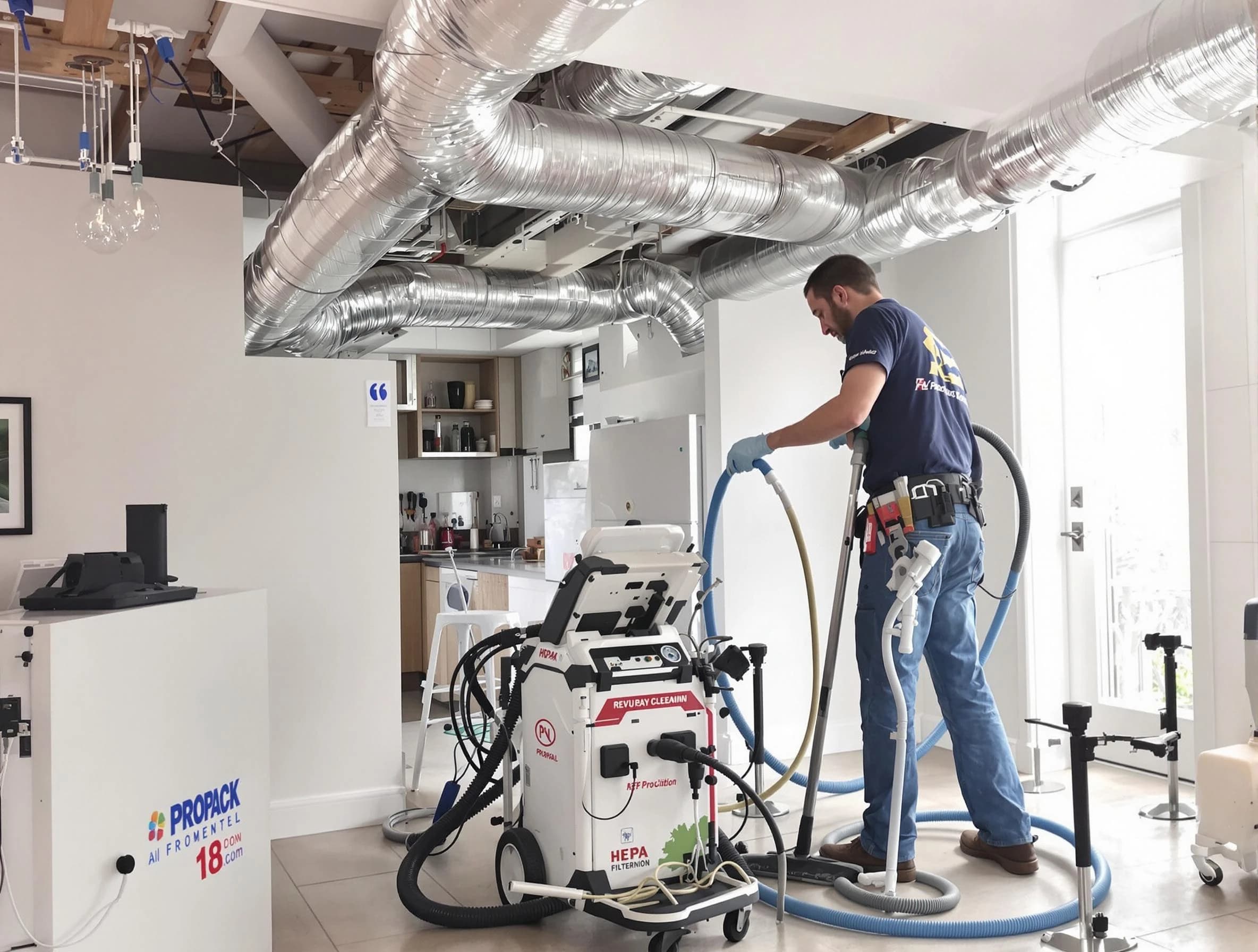 Denver Air Duct Cleaning technician performing advanced pure duct cleaning with specialized equipment in Denver