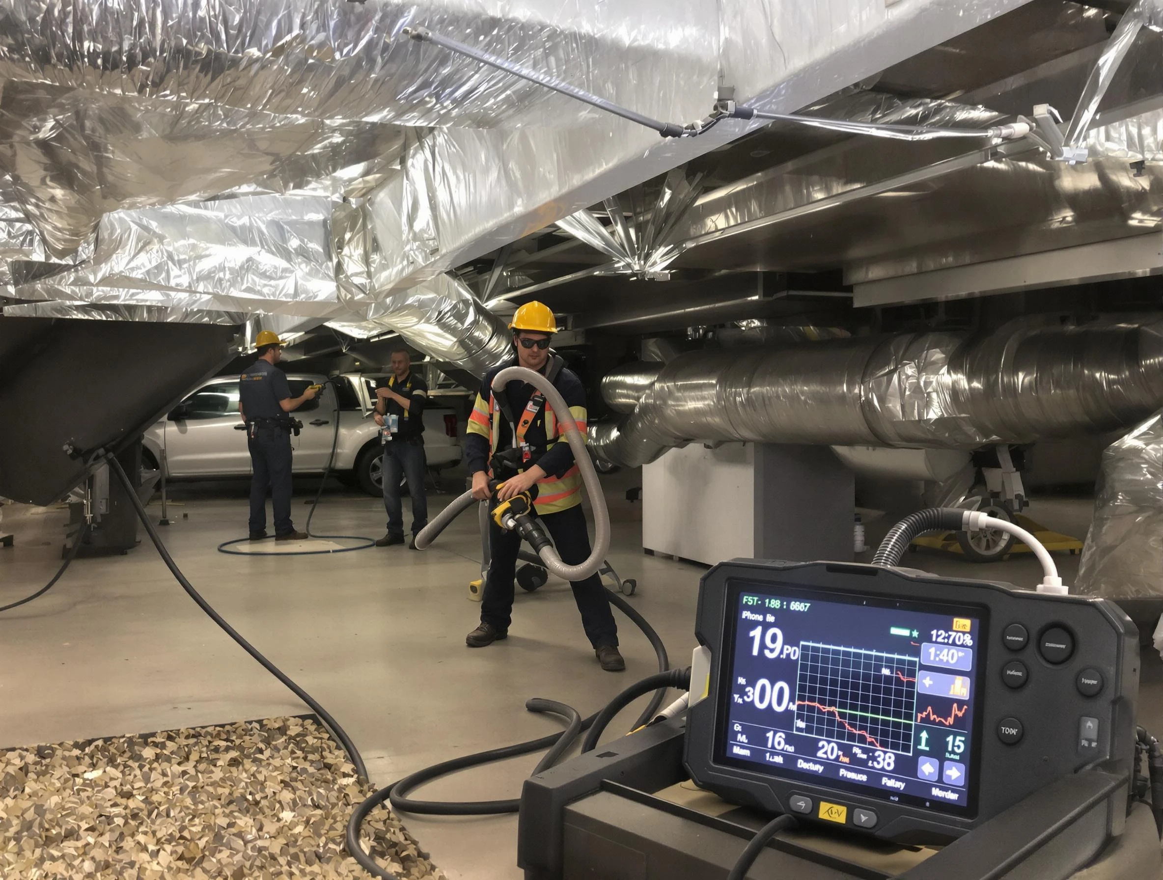 Professional negative pressure duct cleaning by Denver Air Duct Cleaning in Denver