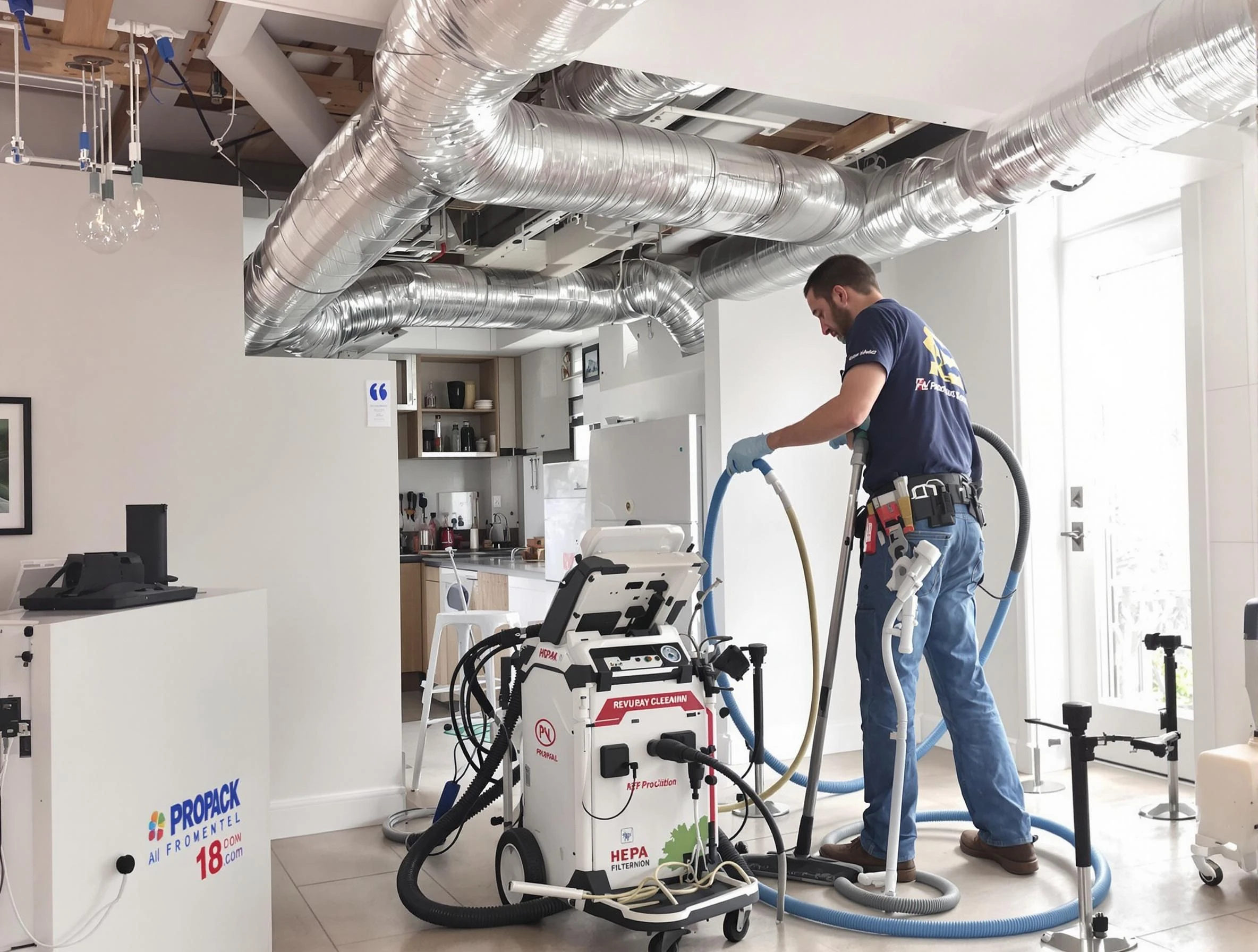 Denver Air Duct Cleaning technician performing advanced pure duct cleaning with specialized equipment in Denver