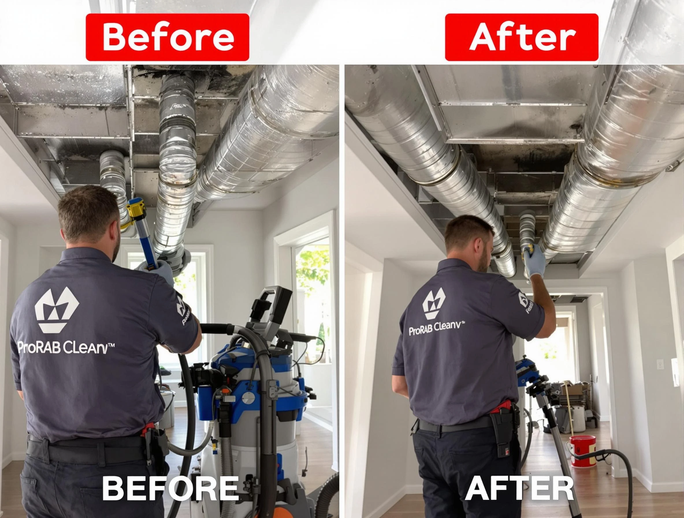 Denver Air Duct Cleaning expert performing thorough residential duct cleaning in a Denver home
